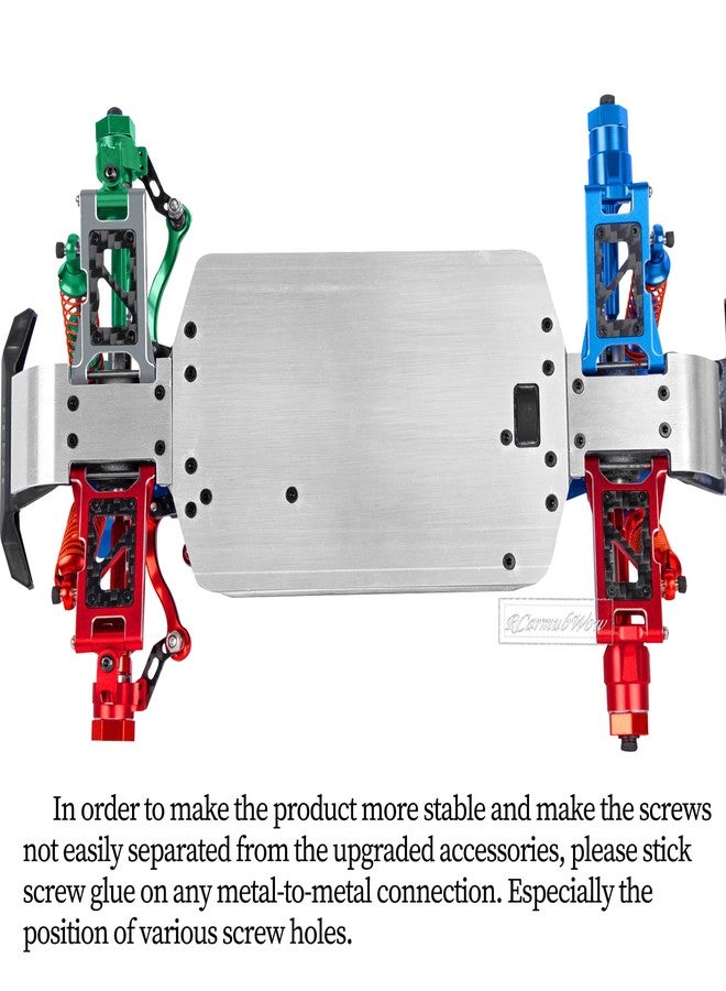 RCarmubWow RC Chassis Armor Skid Plate Protecter Guard & Wheelie Bar Set Upgrades Part for 1/18 LaTrax Teton,LaTrax Rally,Pink - Image 4